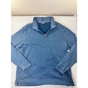 VAN HEUSEN Quarter Zip Pullover Sweatshirt Mens XL Mens Performance Heather Blue
